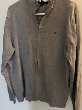 Tommy men cotton knit light jacket, measure 57*67 (W*L) in CM